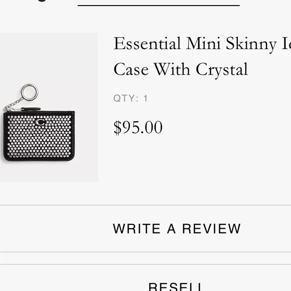 Coach Jonie Bag With Crystal & matching Crystal skinny id wallet - Picture 4 of 8